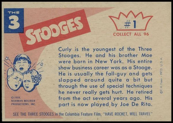 1959 Fleer Three Stooges
